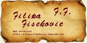 Filipa Fišeković vizit kartica